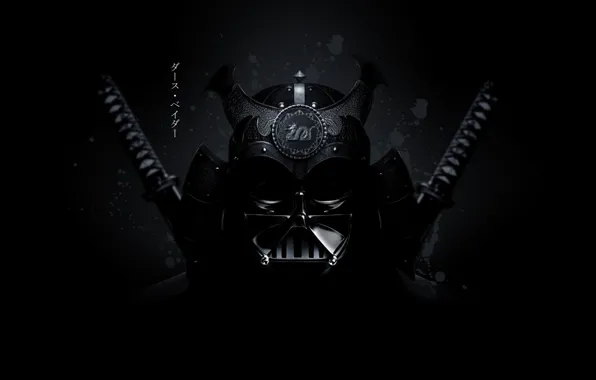 Samurai, star wars, Darth Vader, render