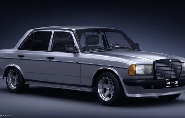 AMG, render, Mercedes - Benz, 3d, w123, model 3d