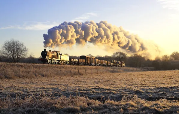 Picture train, the engine, railroad