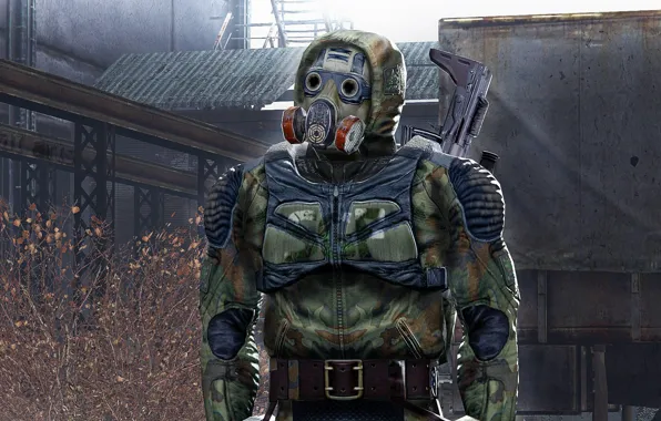 Freedom, gas mask, rifle, jumpsuit, Stalker, S. T. A. L. K. E. R., SUDO