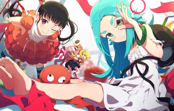 Girls, art, bakemonogatari, Annie