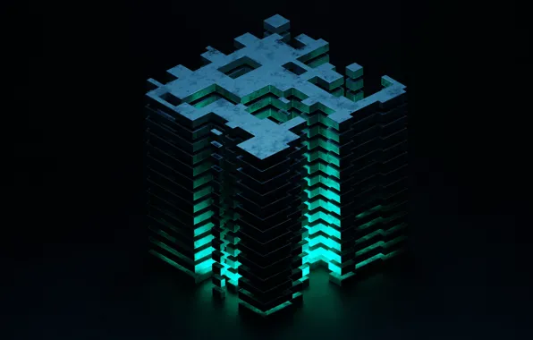 Abstract, cube, abstract 3D