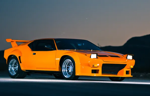 Picture Orange, Lights, Night, De Tomaso, Pantera