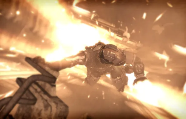 The explosion, fire, dead space, Isaac Clarke, Dead Space 3