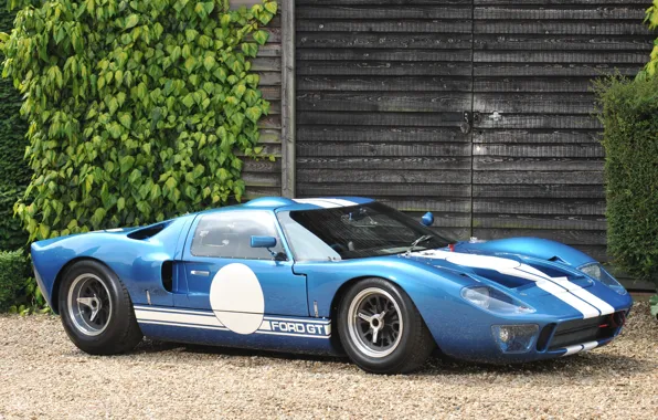 Leaves, Ford, side view, building, ford gt, Dzhi ti