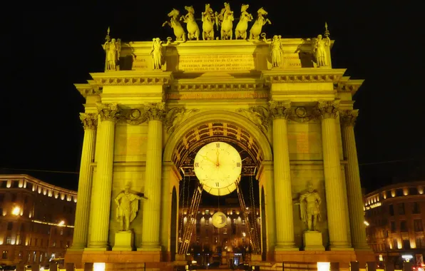 Saint Petersburg, Sight, Narva Triumphal Gate, Narvskaya metro station