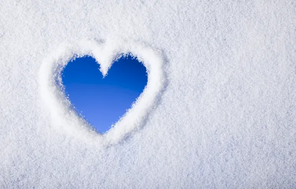 Picture winter, snow, heart