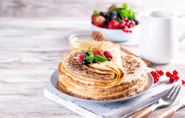 Berries, Mac, pancakes, qwartm