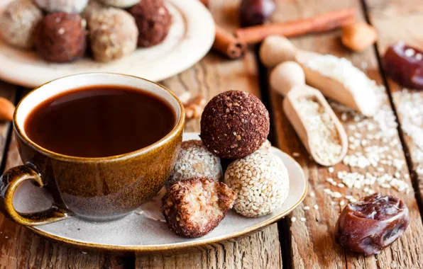 Picture coffee, food, candy, Cup, sweet