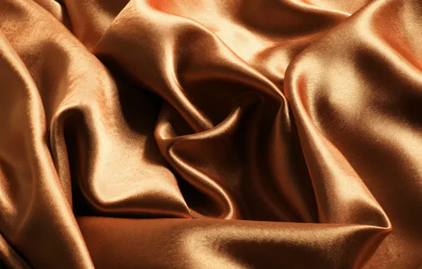 Shine, texture, fabric, folds, brown, gold