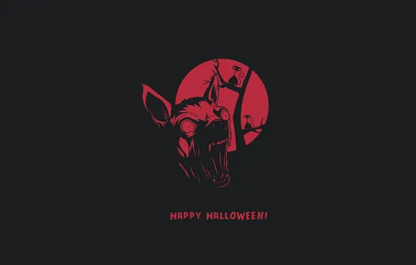 Picture wolf, monster, minimalism, monster, minimalism, wolf, Happy Halloween, happy halloween