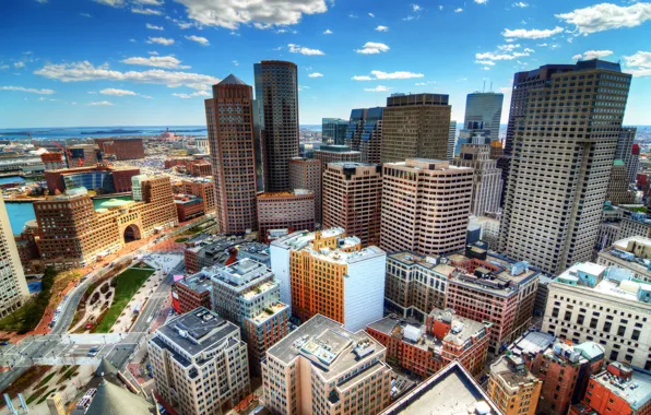 Picture home, skyscrapers, USA, Boston, the view from the top, Boston