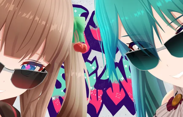 Girls, glasses, Virtual Youtuber, Virtual YouTuber, Suzu Kagura, Chieri Kakyoin