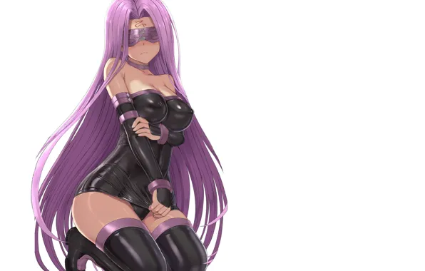 Girl, hot, sexy, cleavage, Anime, rider, latex, tight