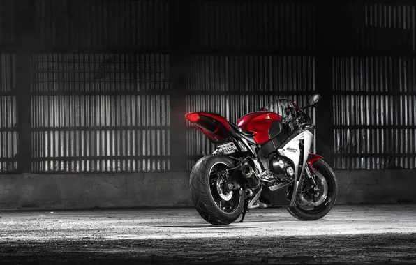 Picture motorcycle, red, Honda, rear, CBR, 1000RR