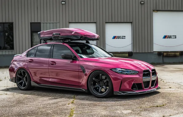 Picture BMW, BMW M3, Pink, Stance