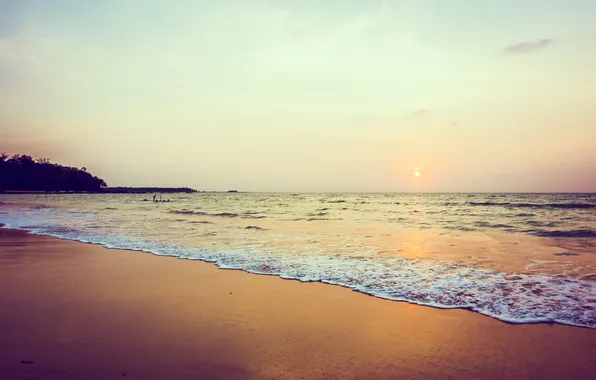 Sand, sea, wave, beach, summer, the sky, shore, summer