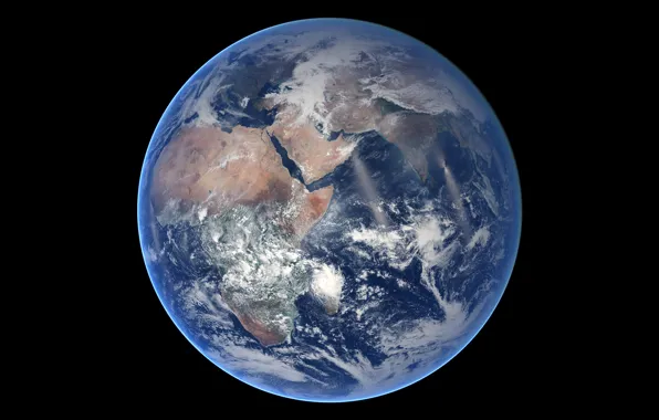 Picture space, planet, Earth, continents, oceans