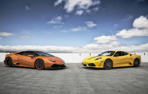 Picture lamborghini, ferrari, f430, scuderia, huracan