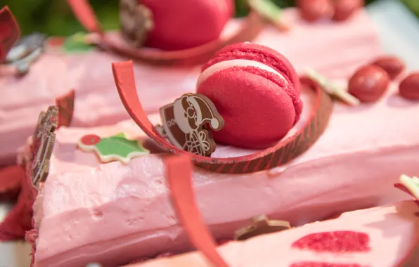 Cake, cakes, macaron, Santa Claus