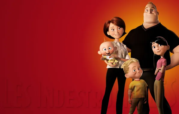 Picture background, family, The Incredibles, The incredibles