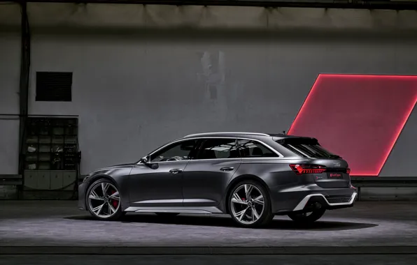 Audi, side, universal, RS 6, 2020, 2019, dark gray, V8 Twin-Turbo
