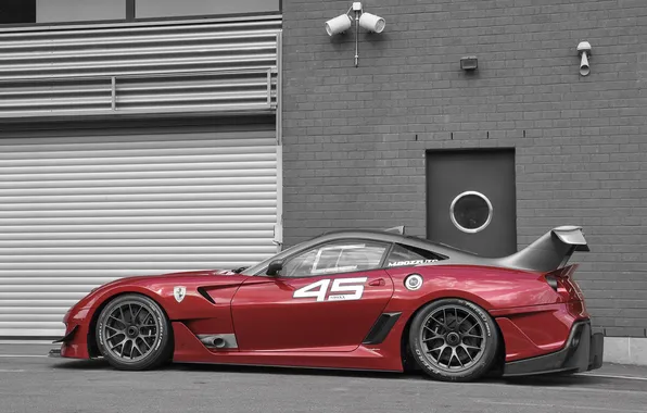 Picture Ferrari, Red, Race, Building, Evolution, 599XX