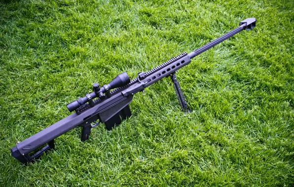 Grass, rifle, sniper, self-loading, heavy, Barrett M82