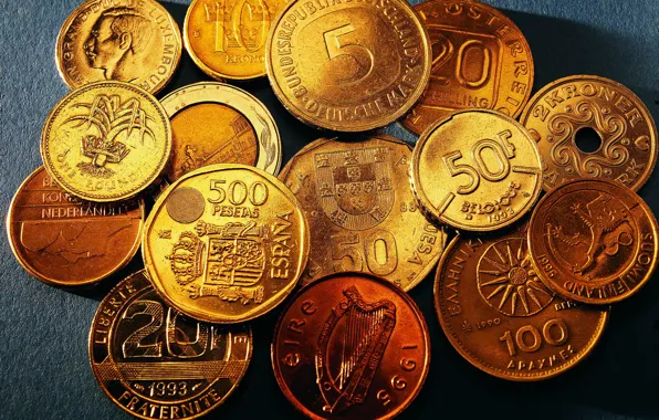 Coins, Money, date, different values