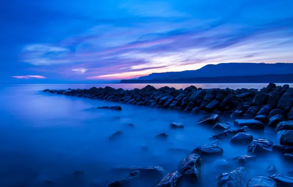 Sea, mountains, nature, stones, England, Dorset