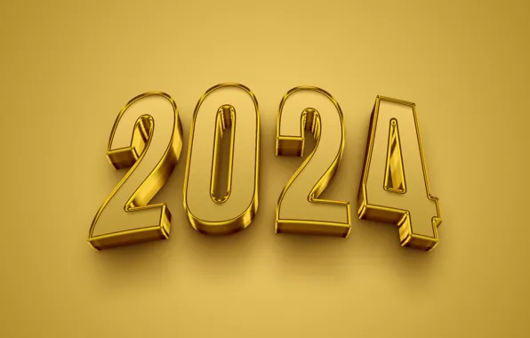 Figures, New year, date, 2024