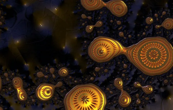 Abstraction, background, color, form, Fractal