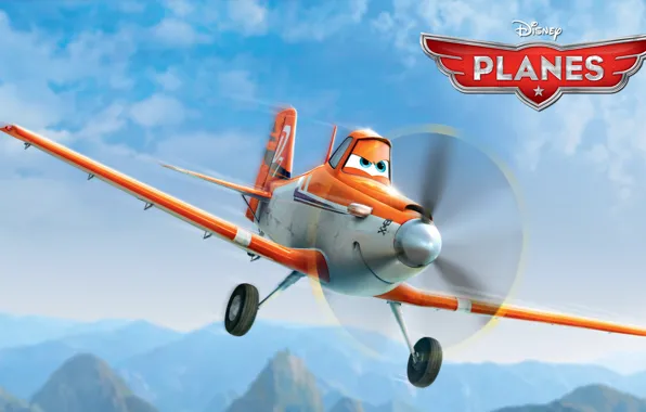 Picture cartoon, wings, adventure, rally, wings, Walt Disney, animation, action