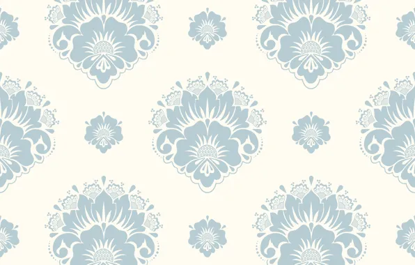 White, flowers, grey, texture, background, pattern, seamless