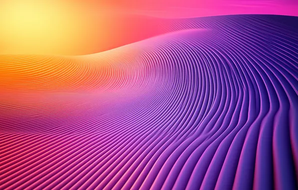 Colorful, dunes, AI art, AI art, 3D Abstract