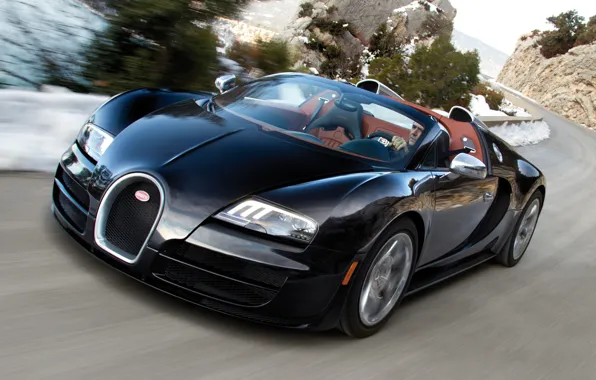 Picture Roadster, Road, Machine, Bugatti, Bugatti, Veyron, Movement, Machine, Veyron, Black, Car, Car, Cars, Black, Cars, …