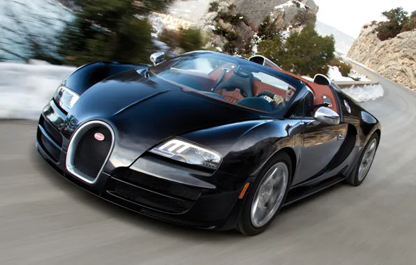 Picture Roadster, Road, Machine, Bugatti, Bugatti, Veyron, Movement, Machine