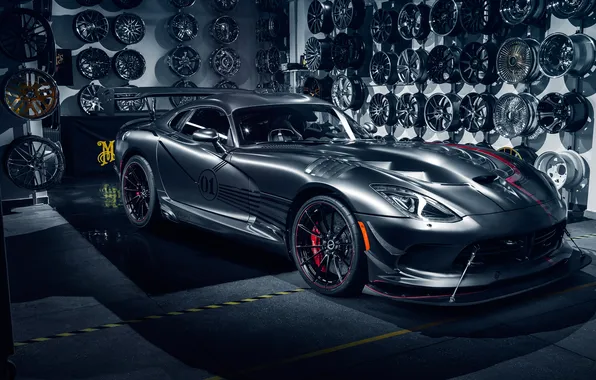 Picture Dodge, black car, Dodge Viper ACR