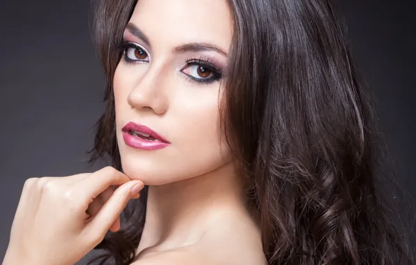 Picture look, background, portrait, makeup, hairstyle, brown hair, beauty, Jose Carlos Martinez