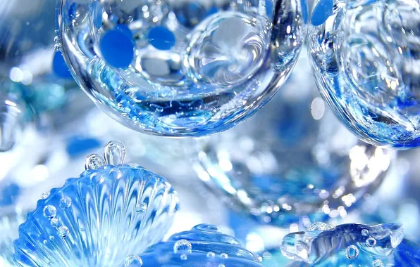 Water, bubbles, bubbles, transparent