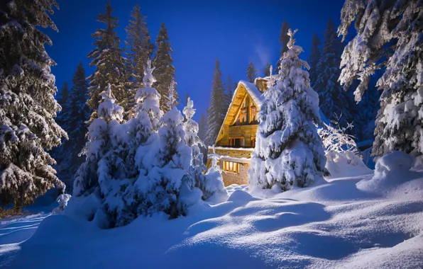 Winter, snow, house, ate, the snow, Bulgaria
