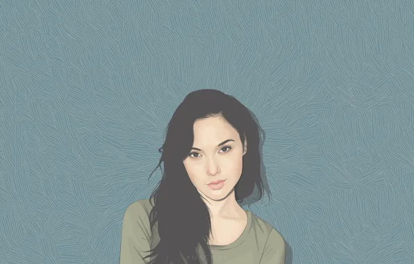 Picture look, girl, face, hair, figure, art, Gal Gadot, Gal Gadot