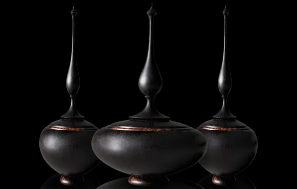 Black, bottles, decoration, glass ware