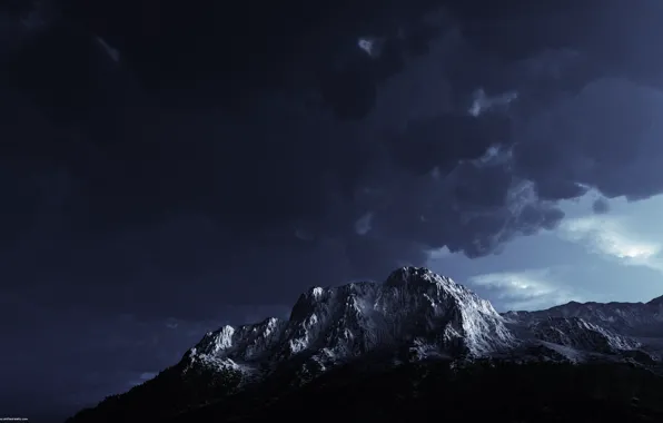Night, mountain, Mount Aciyu