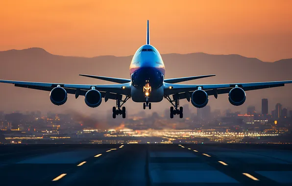 The plane, Liner, The rise, Front, Digital art, Runway, AI art, The Art of Artificial …