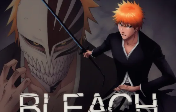 Wallpaper game, Bleach, anime, Ichigo, asian, Kurosaki Ichigo, mask, manga  for mobile and desktop, section сёнэн, resolution 1920x1080 - download