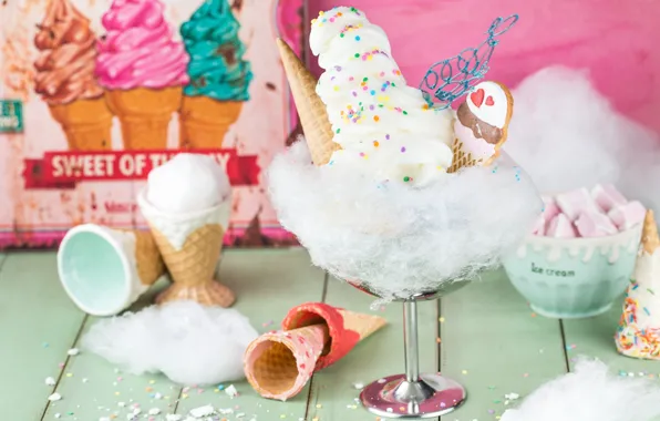 Wallpaper ice cream, cotton candy, dessert