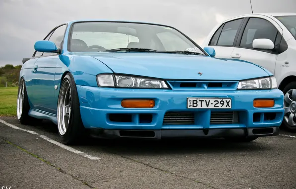 Blue, JDM, Nissan Silvia S14