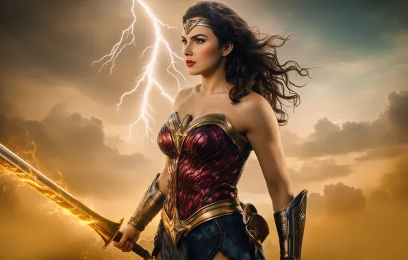 Hero, wonder woman, swooping