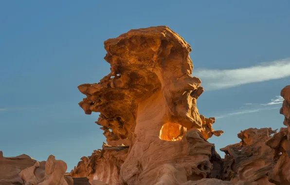The sky, rocks, USA, Nevada, Gold Butte National Monument